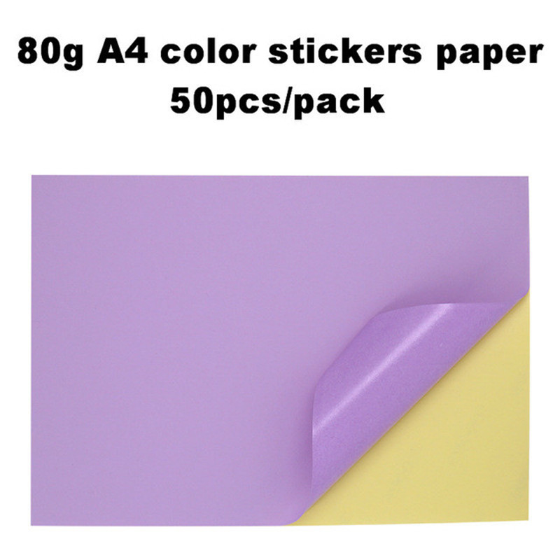 50 feuilles de papier autocollant couleur A4, imprimante à jet d'encre  laser copieur papier artisanal coloré étiquette autocollante papier de  Surface mat - Temu Switzerland
