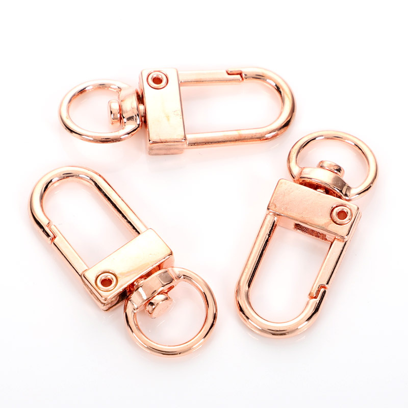 4pcs Golden Keychain Accessories Universal Metal Dog Clasp Hooks Swivel  Lobster Clasp DIY For Making Key Chain Jewelry Findings Handmade Gifts
