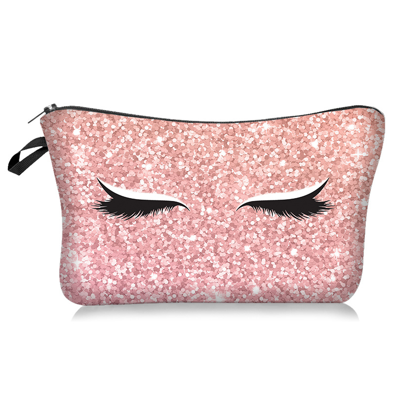  Large Capacity Travel Cosmetic Bag Glitter Makeup Bag