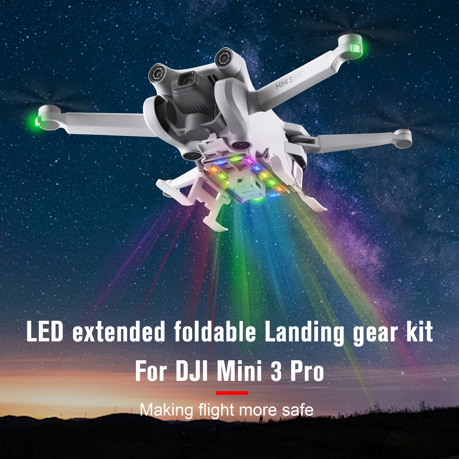 Colorful Lights Landing Gear Drone Accessories For Dji Mini 3 Pro