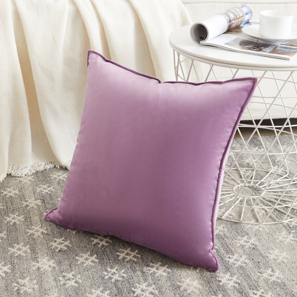 Purple decorative discount pillows for bed