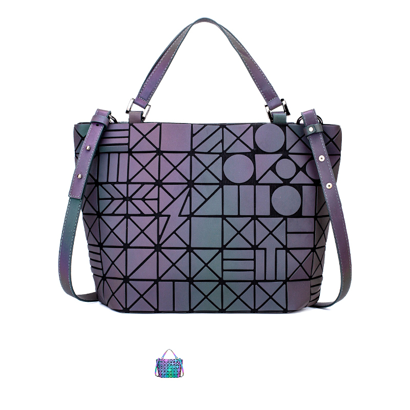 I-Fashion - Geometric Luminous Tote Handbag/Purse