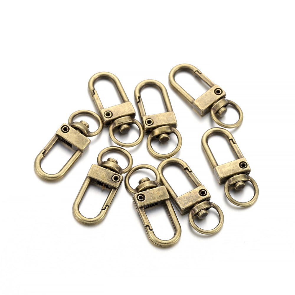 6pcs 55X30Mm Gold Keychain Accessories Universal Metal Clasp Hooks DIY For  Making Key Chain