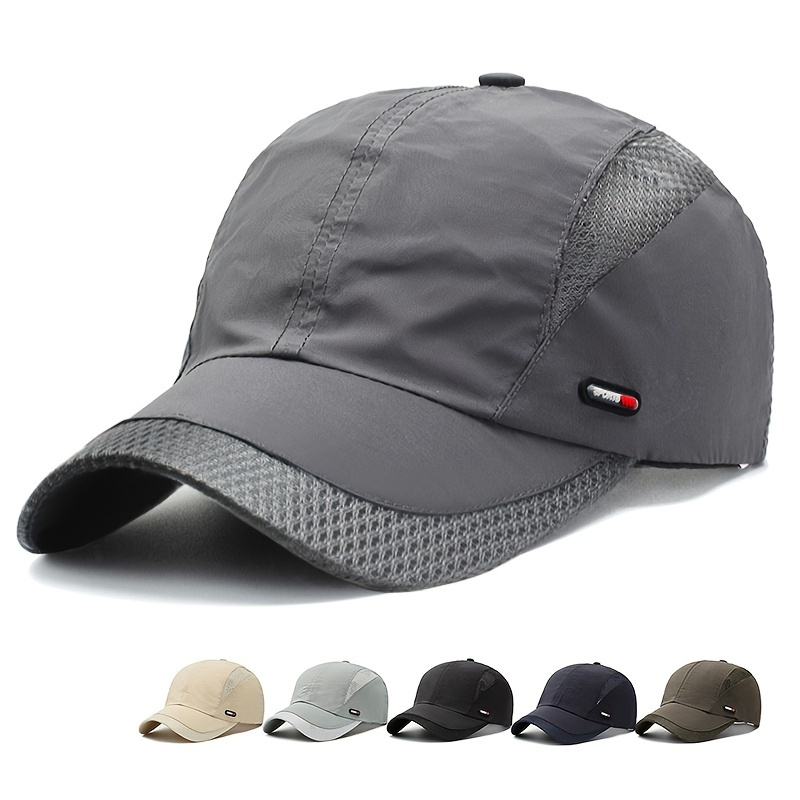 

1pc Thin Section Sunshade Quick-drying Baseball Cap Mesh Cap Male Summer Breathable Outdoor Fishing Sun Hat Summer Cap