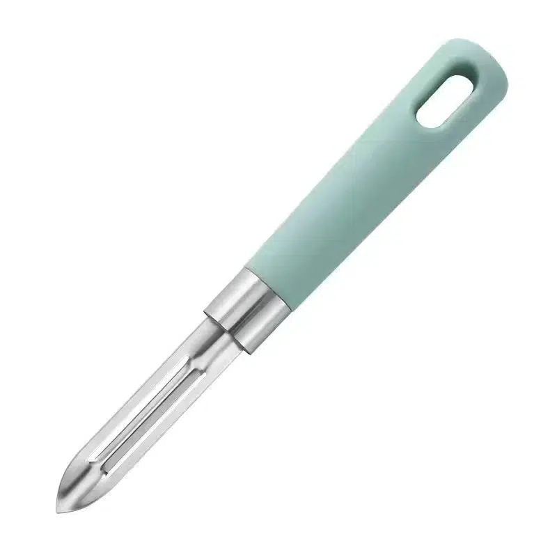 1pc kitchen vegetable peeler stainless steel rotating vegetable peeler with non slip handle and sharp blade details 4