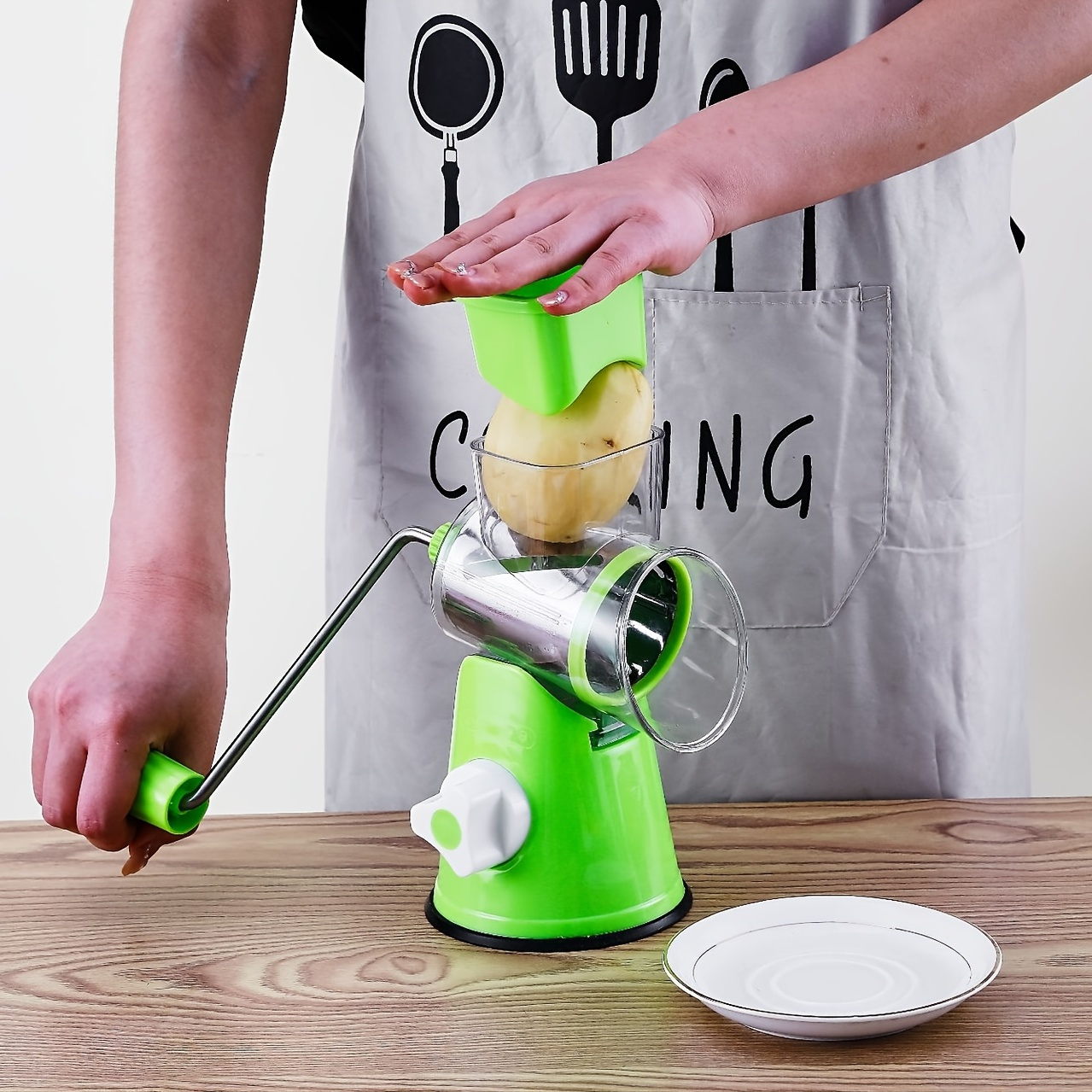 1pc Multi functional hand vegetable cutter Household kitchen manual Meat  grinder Vegetable shredder Slicer Drum vegetable cutter