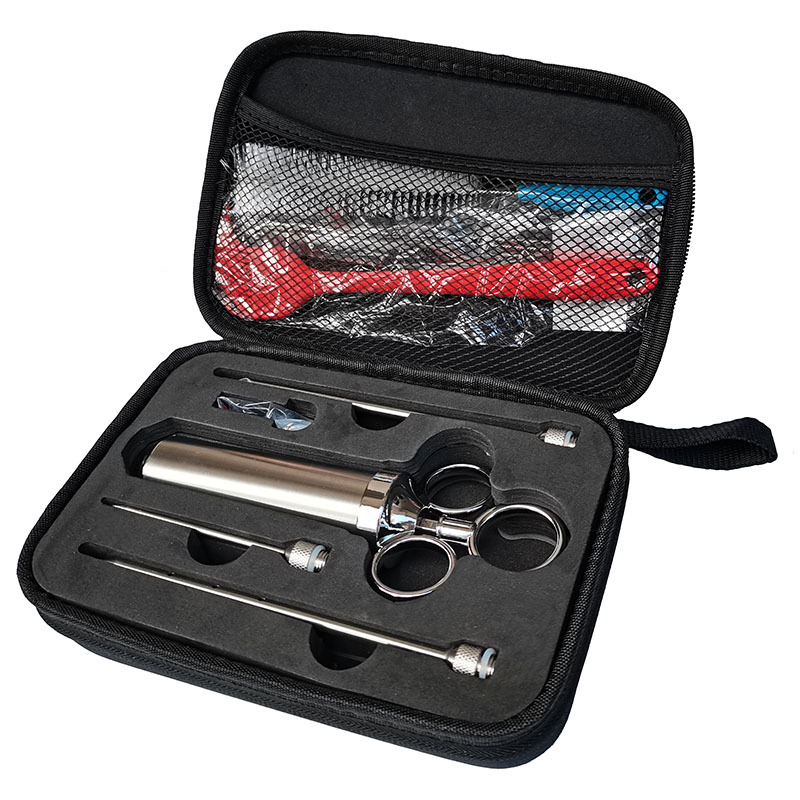 Self- And Sold, 304 Stainless Steel Seasoning Syringe Turkey Needle Bbq Barbecue Tool Set Bag Packaging
