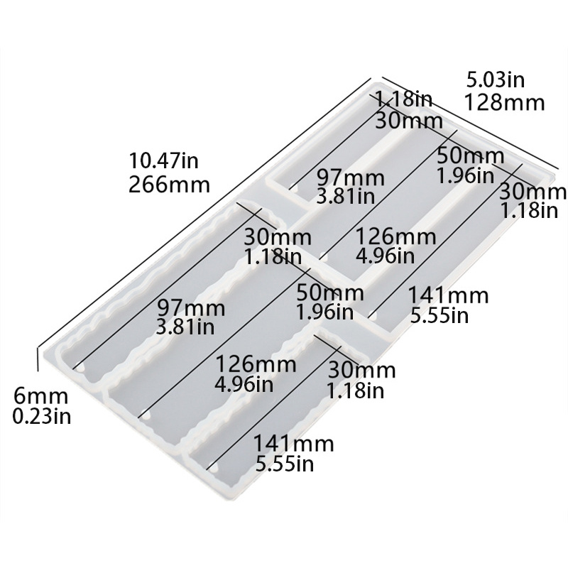 Diy Crystal Epoxy Resin Mold Bookmark Tag Irregular - Temu