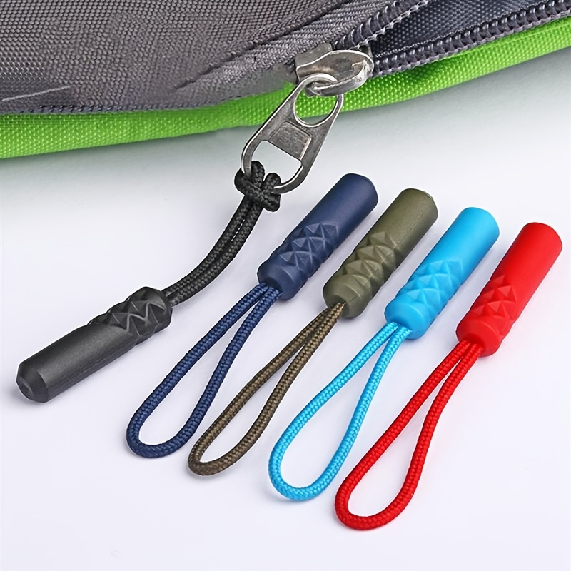 

10pcs Zippers Pull Puller End Fit Rope Tag Replacement Clip Broken Buckle Fixer Suitcase Tent Backpack Zipper Cord