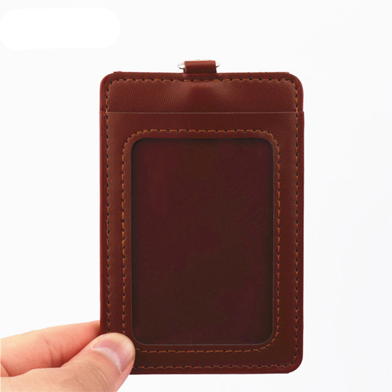 Luxury Pu Leather Double Card Sleeve Id Badge Case - Perfect Bank Credit Card  Holder Accessory! - Temu