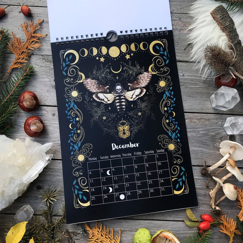 2023 Dark Forest Lunar Calendar Mysterious Animals Calendar Temu