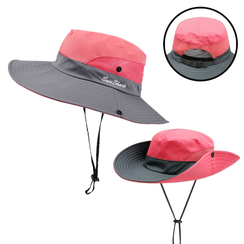 Uv Protection Foldable Fishing Hat Ponytail Hole Quick - Temu
