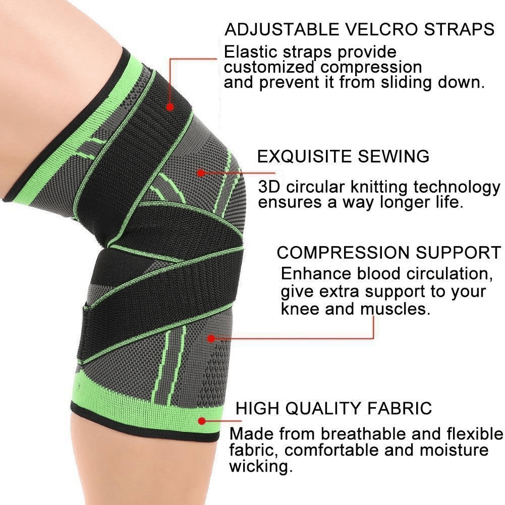 Order A Size Up, 1pc Knee Sleeve, Knee Compression Pads For Improving Circulation & Knee Pain Relief For Men & Women Knee Support Arthritis Relief, Running, Cycling, Adjustable Strap Wrap, Exercise Equipment details 6