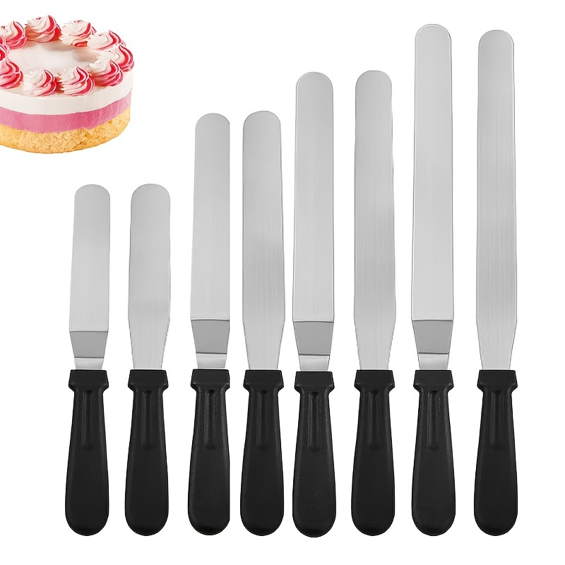 3pcs Icing Spatula Set Cake Decorating Spatulas Stainless Steel Frosting  Spatulas For Baking And Decorating Cakes