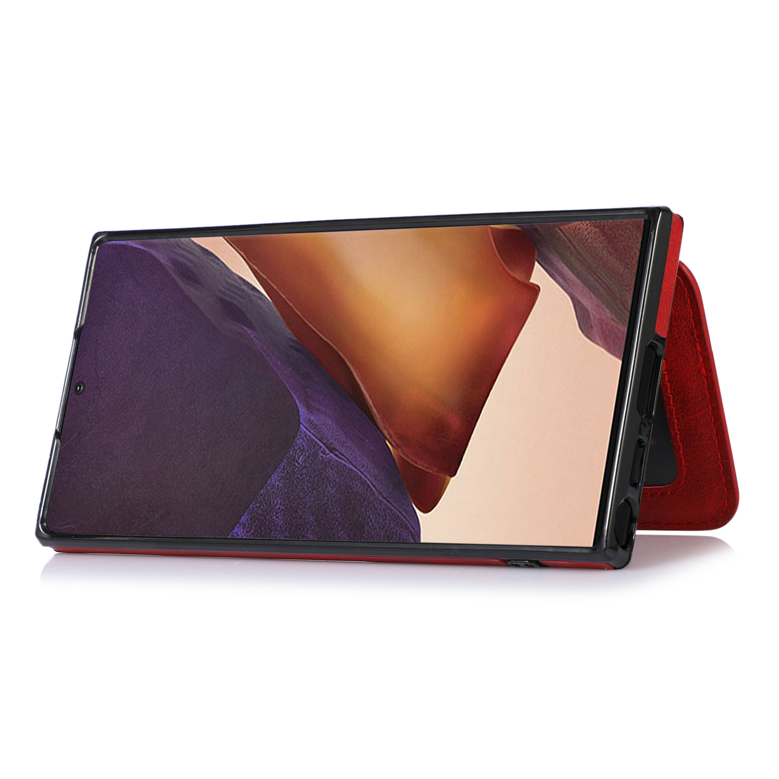 Red Magnetic Leather Mobile Phone Protective Case - Temu