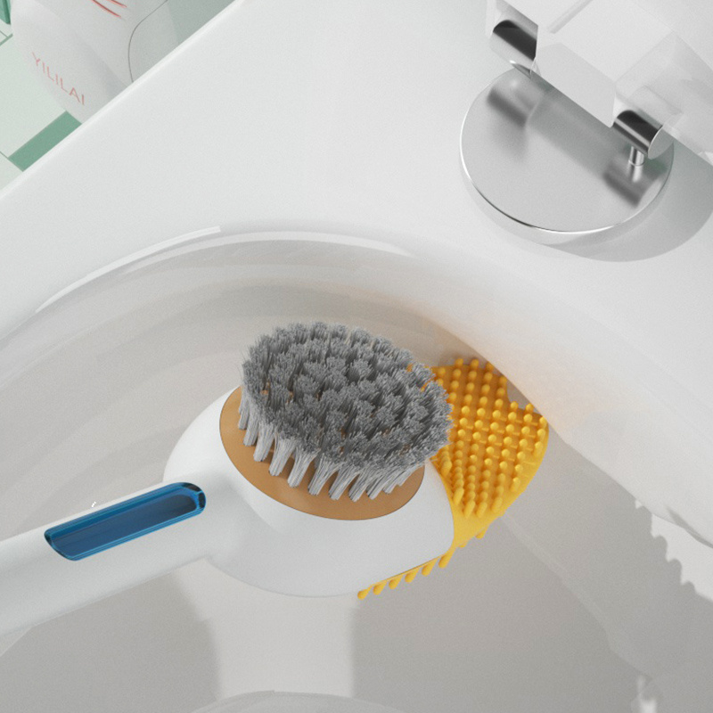 Toilet Bowl Brush And Holder Set Silicone Toilet Scrubber Silicone Toilet  Brush Plunger With Soap Dispenser Kitten Shape Wall Mounted Brush Flexible  Deep Clean To Corner Yellow Blue Green