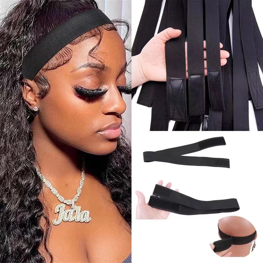 AIRIT Lovely 4pcs Elastic Bands for Wig Edges Lace Melting Bands Edge Laying Bands Adjustable Wig Bands for Lace Front,Wig Band for Edges with 4pcs