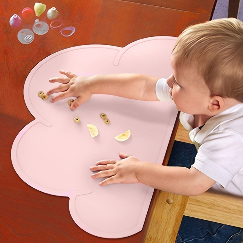 Silicone Placemats for Kids Toddlers Baby Non-Slip, Reusable BPA Free  Portable Kid Food Mat, Cloud Shape Placemats for Home, Restaurants, Travel  and