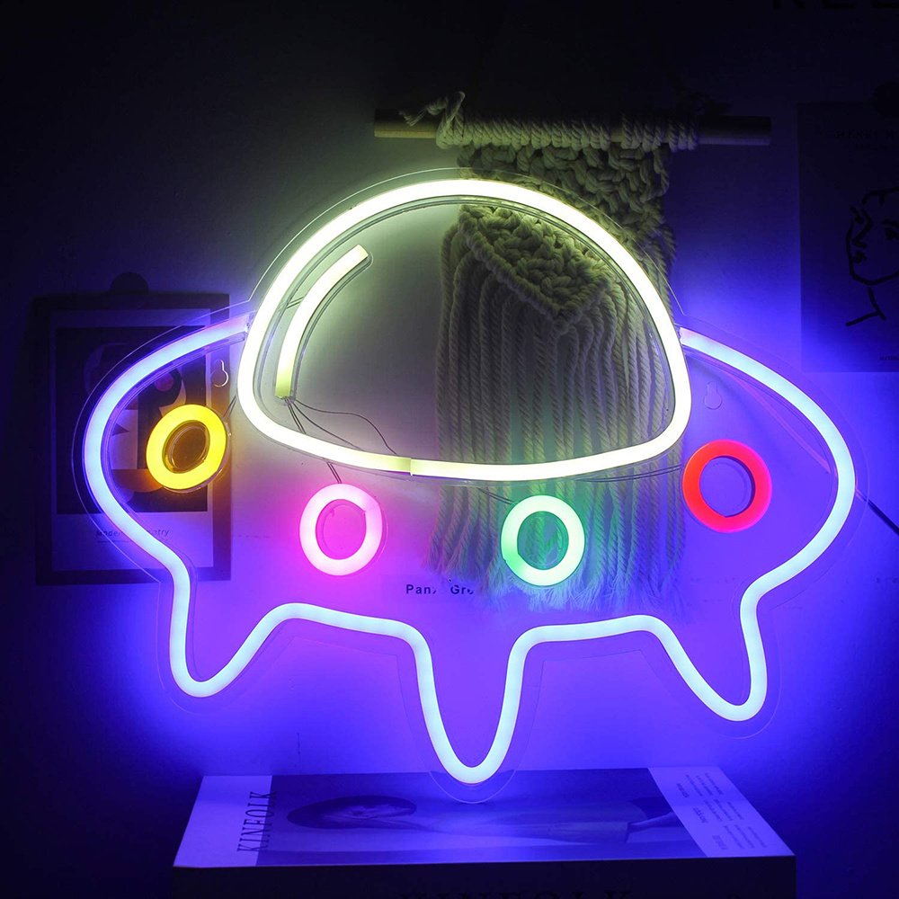 large neon wall art