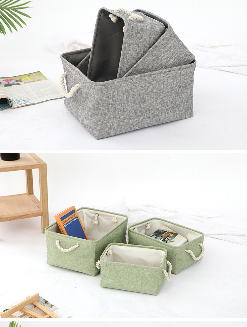 storage basket for organizing linen storage basket modern simple desktop storage basket for books or toys details 8