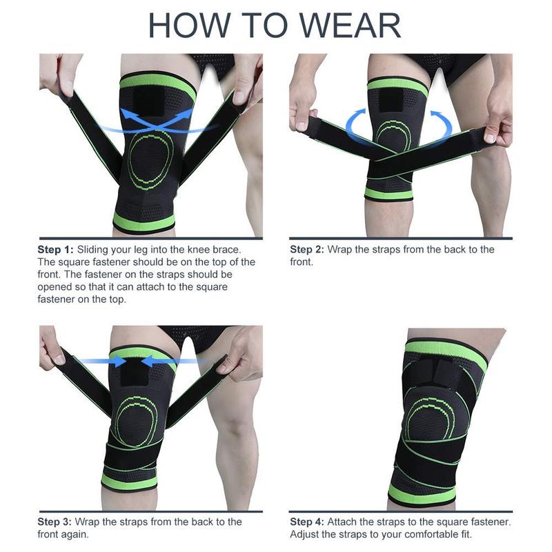 Order A Size Up, 1pc Knee Sleeve, Knee Compression Pads For Improving Circulation & Knee Pain Relief For Men & Women Knee Support Arthritis Relief, Running, Cycling, Adjustable Strap Wrap, Exercise Equipment details 7