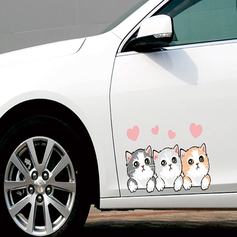 Cute Cartoon Cats Stickers Waterproof Car Decals For Cars - Temu