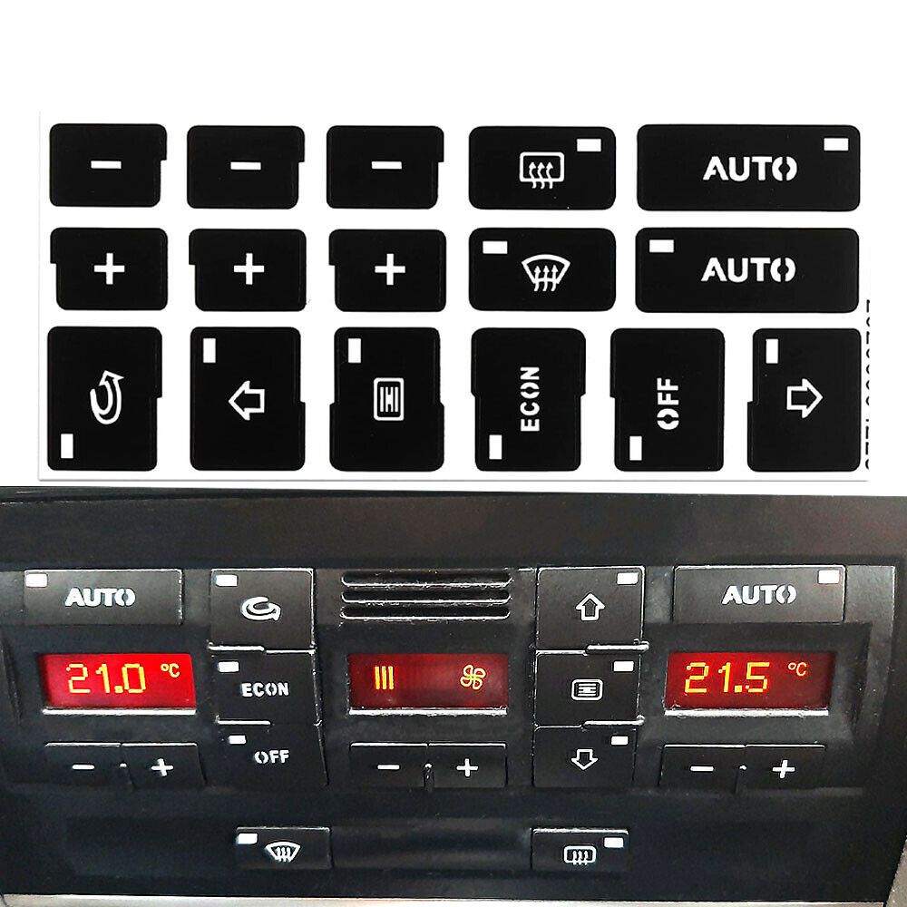 AC Climate Control Button Repair Decals Stickers For AUDI A4 B6 B7 2000  2001 2002 2003 2004 2005 2006 2007 2008 Car Accessories