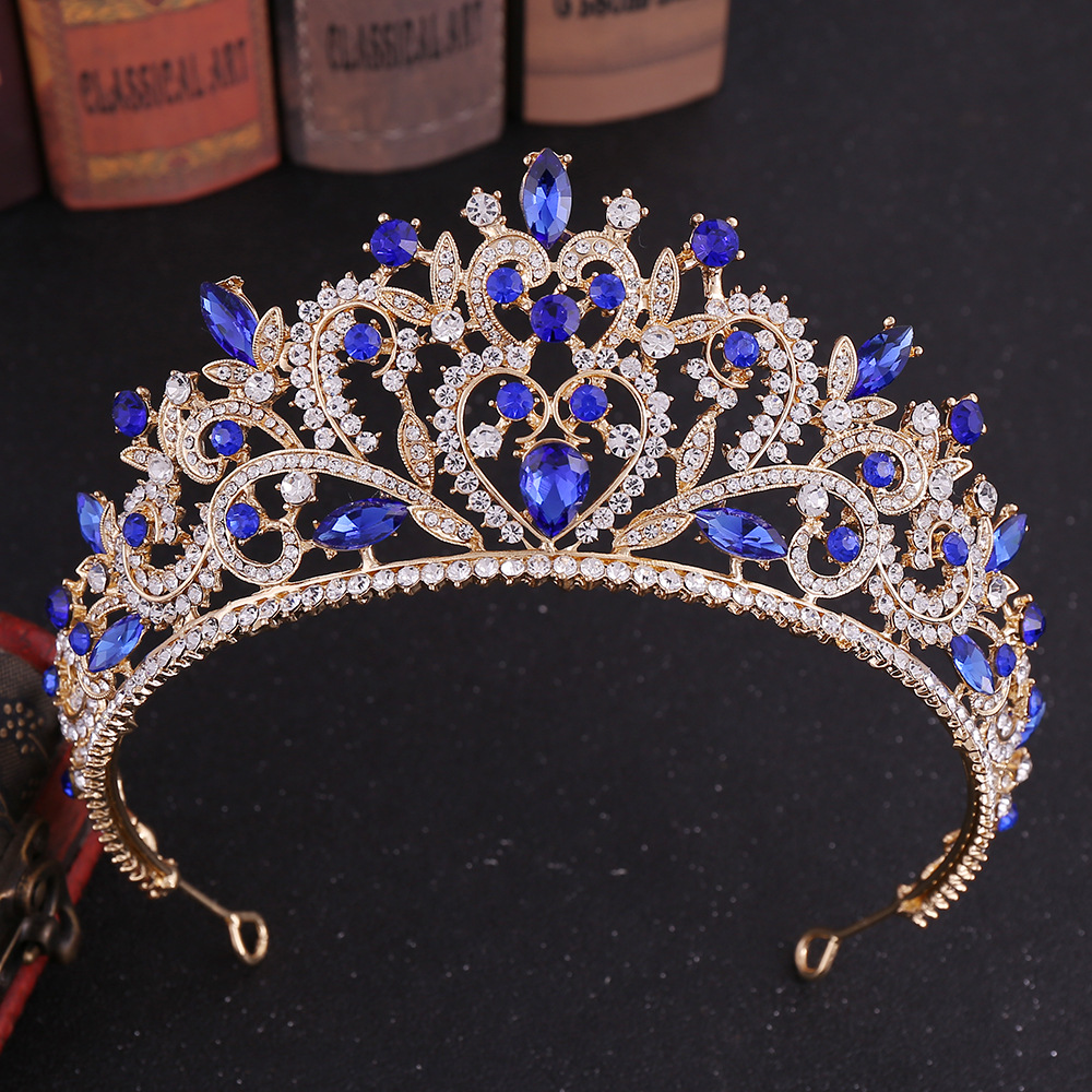 Barocco Crown Bridal Hair Accessory Antique Brass Teal Tiara Pearl –  Renegade Bridal & Dye Lab