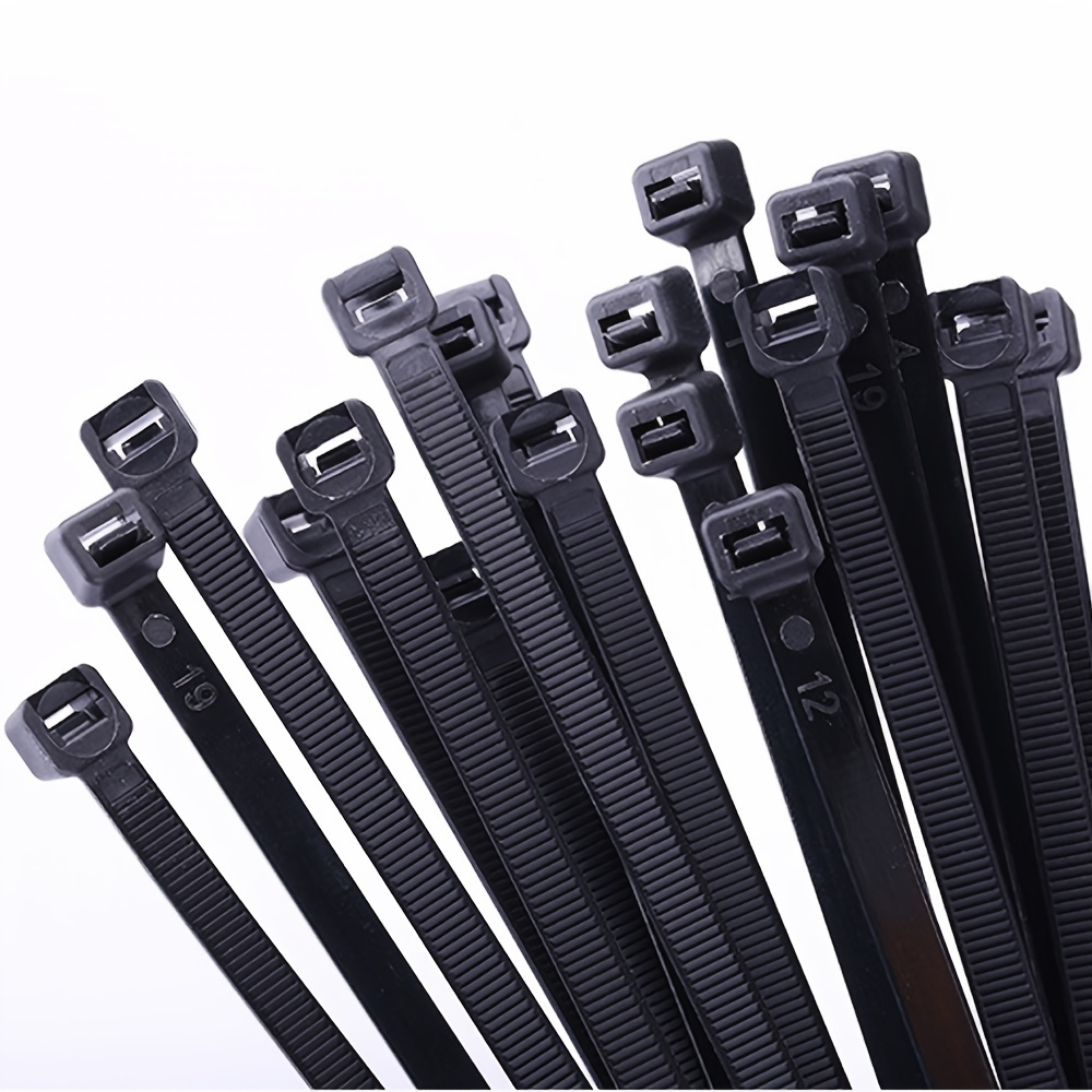 100pcs Heavy Duty Cable Zip Ties - 50 Pounds Tensile Strength, Self-Locking Nylon Tie Wraps For Indoor & Outdoor Use