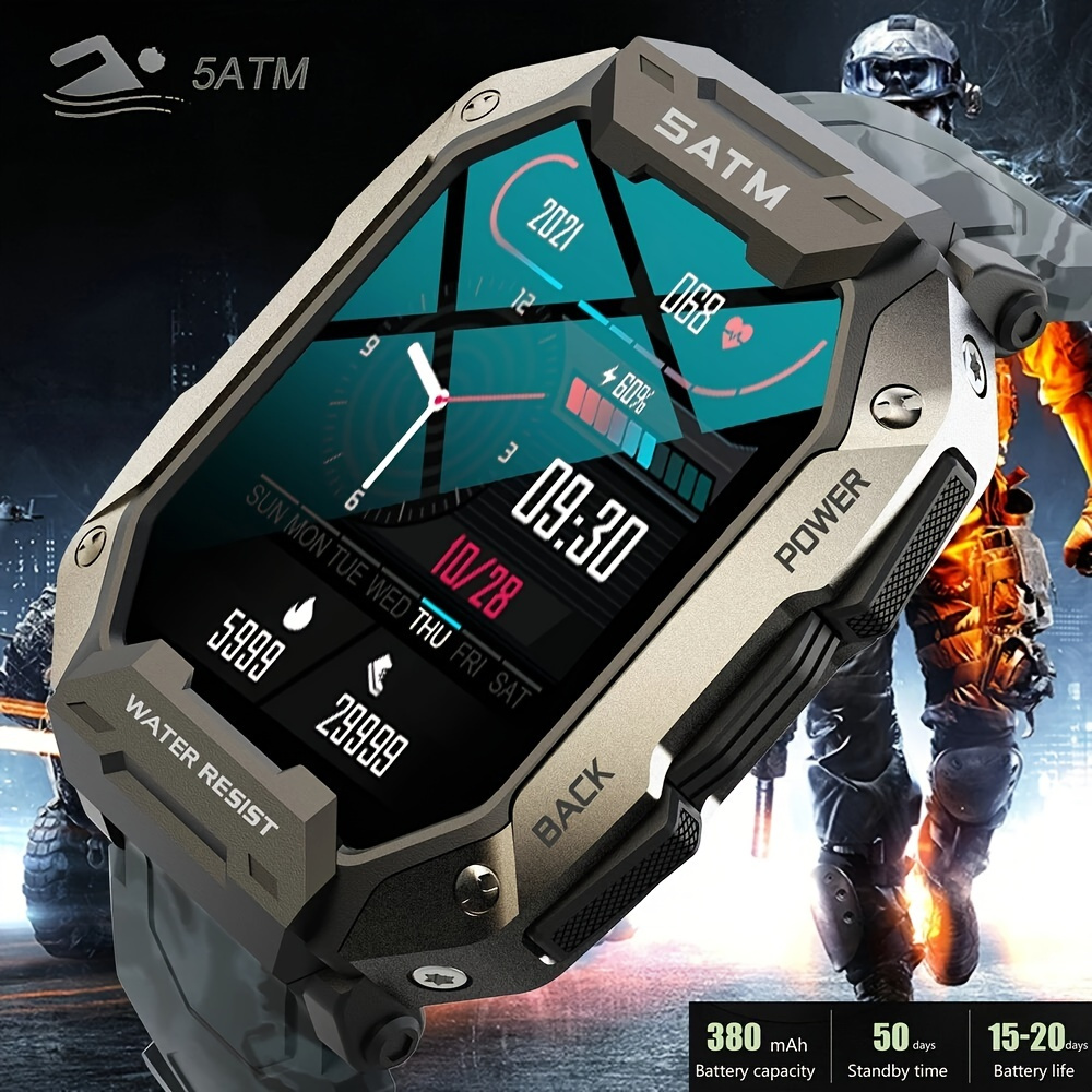 2022 New Smart Watch Men Ip68 5atm Waterproof Outdoor Sports Fitness 