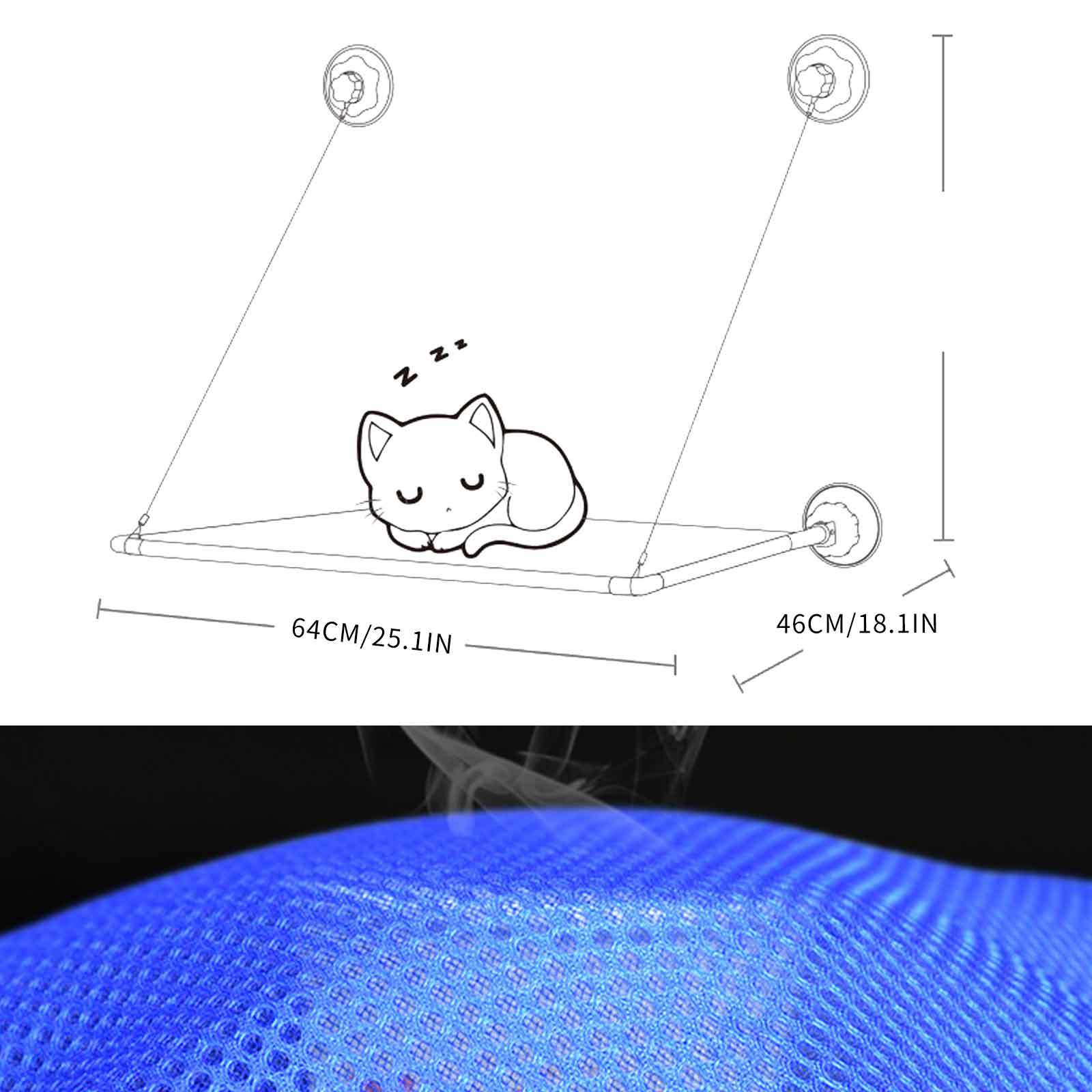 Desk Cat Bed Mount,Space Saving Nest Design,Durable Hammock Frame,Easy