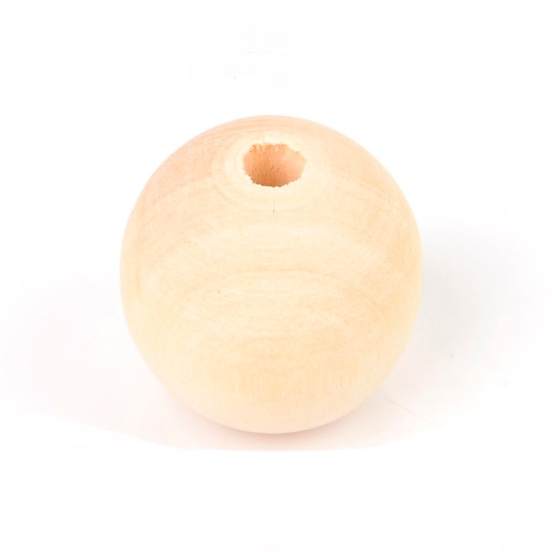 Natural Wooden Beads Round Spacer Wood Balls Diy Beads For - Temu