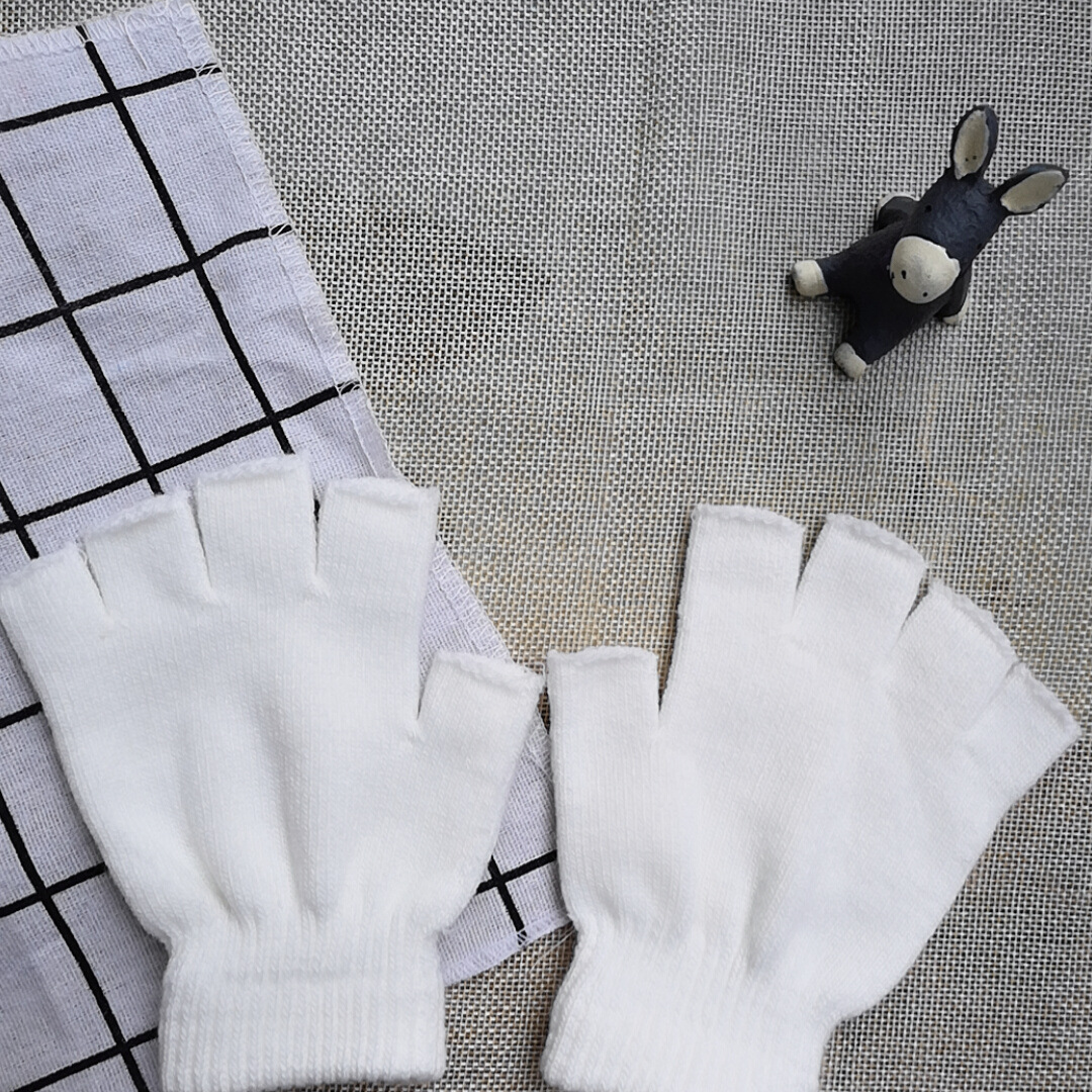 Guantes cortos sin dedos, guantes cortos, guantes negros sin dedos Para  mujeres Calentadores de manos Guantes de mensajes de texto Guantes negros  Tatuaje Cubrir regalo de Navidad -  España