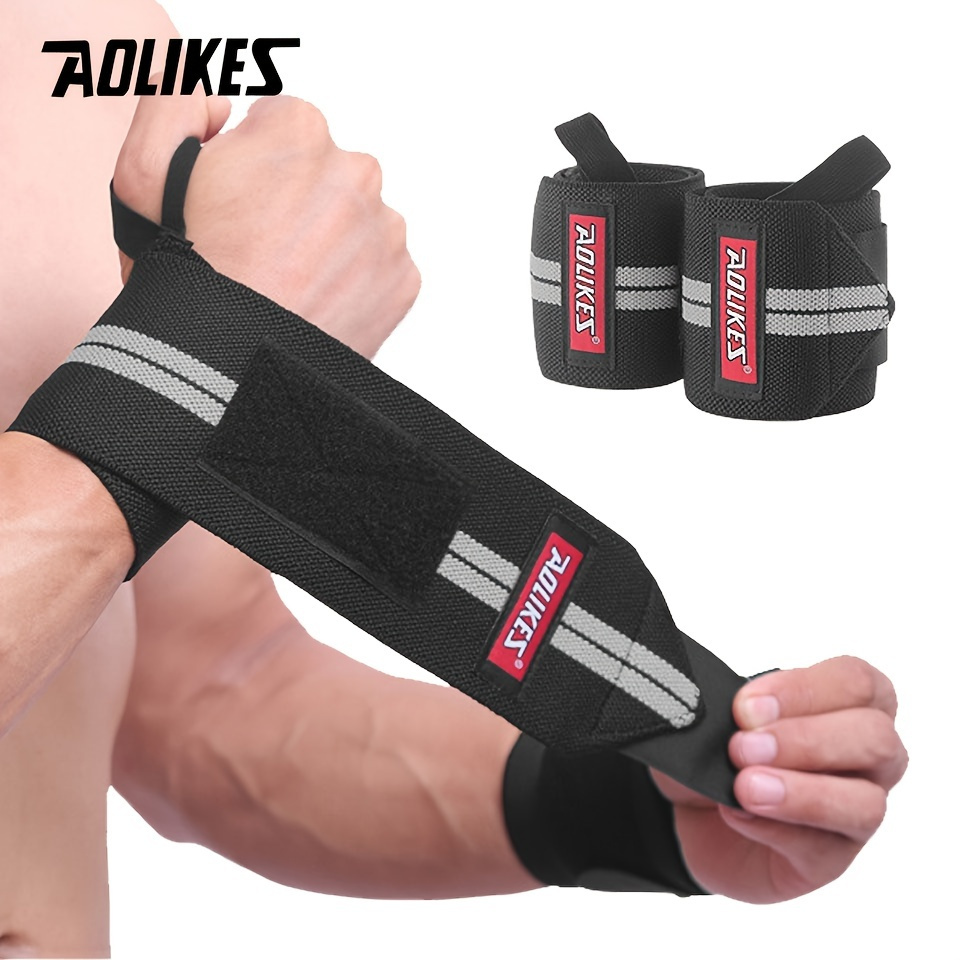 

1 Pair Of Adjustable Non-slip Wrist Wraps With Padded Thumb Brace - Perfect For Weightlifting & Deadlifting!