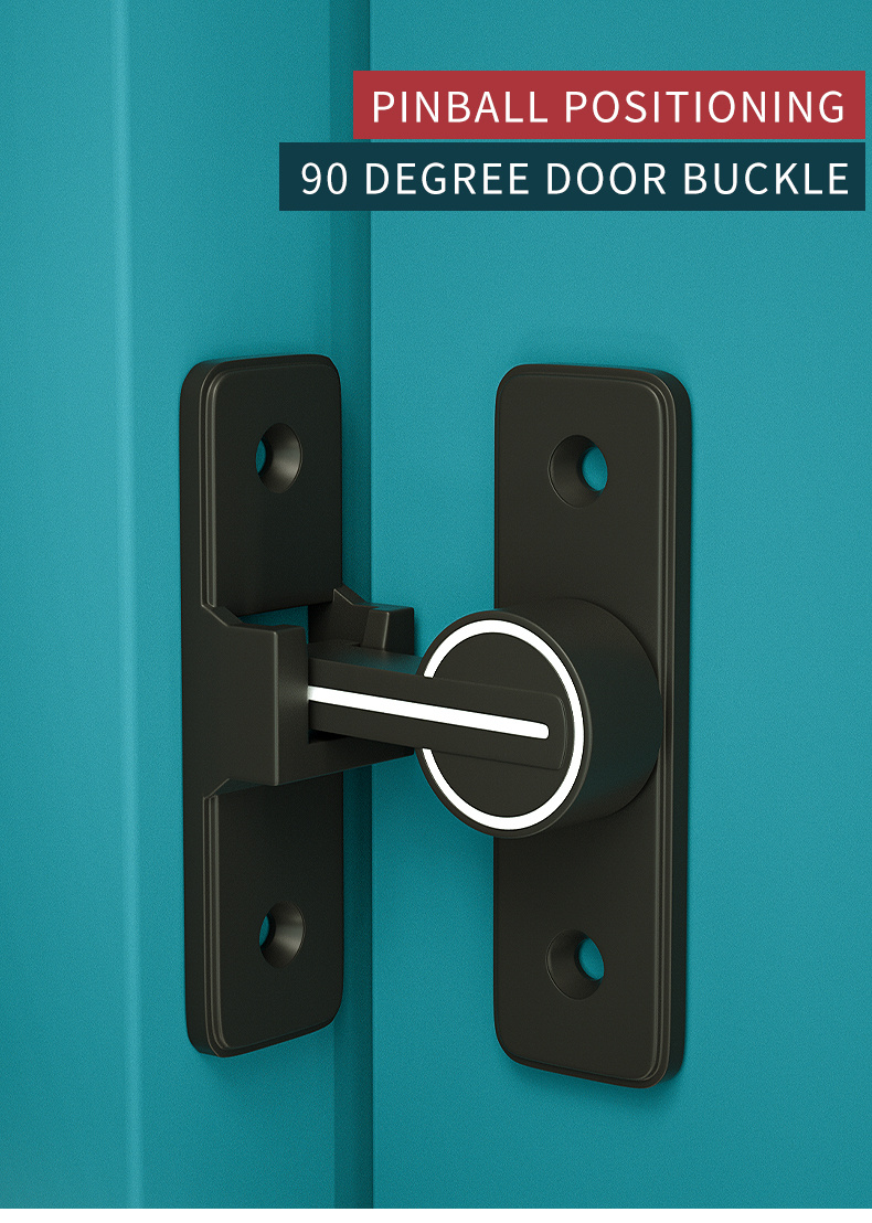 Mini versión de bloqueo de 90 grados simple hebilla de puerta corredera con  cierre de seguridad para puerta curvada