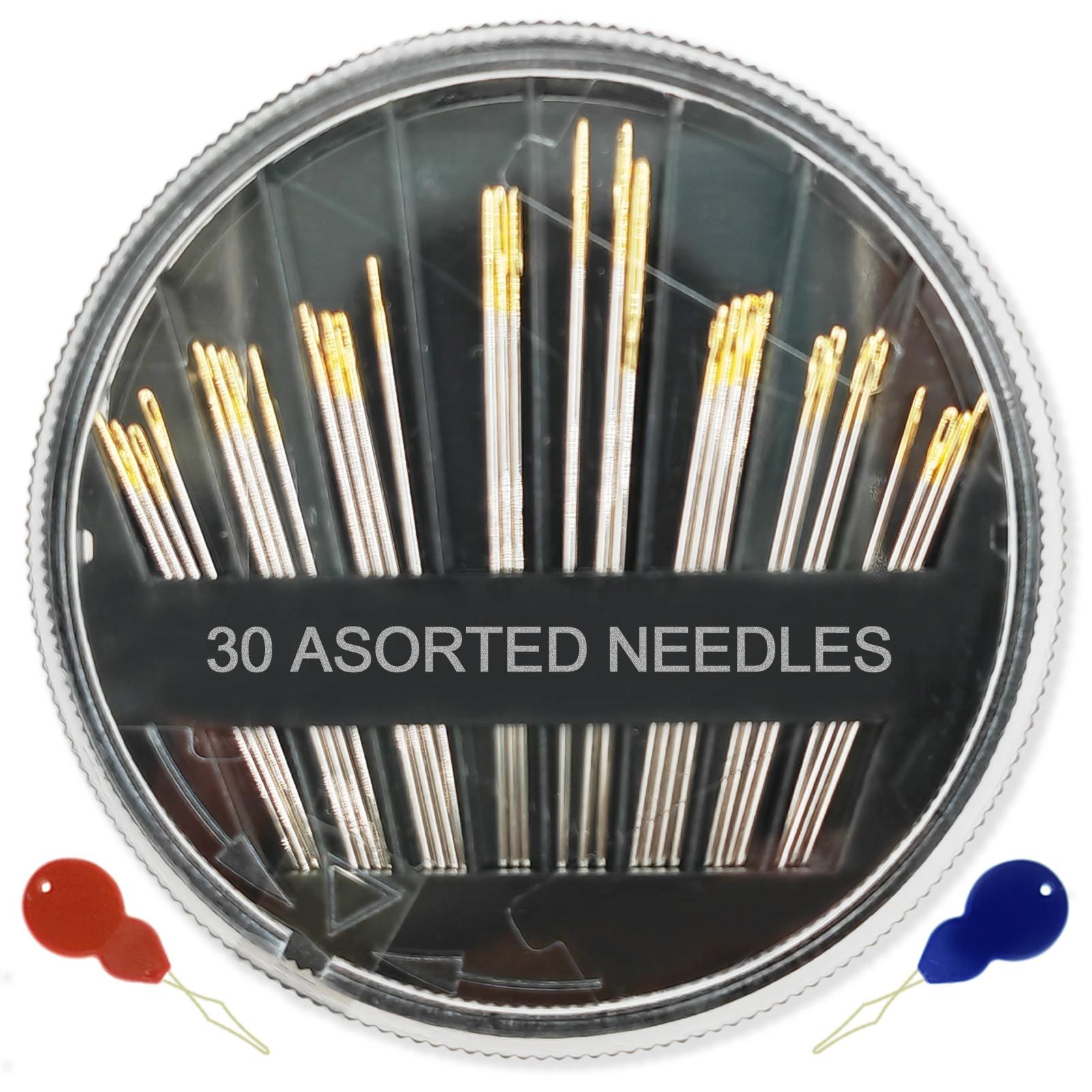 30 Pack Premium Hand Sewing Needles 6 Sizes Assorted Sewing Needles for  Handsewing Large Eye Stitching Needles for Sewing Repair Embroidery Needles  Sewing Sharp Needles (1)
