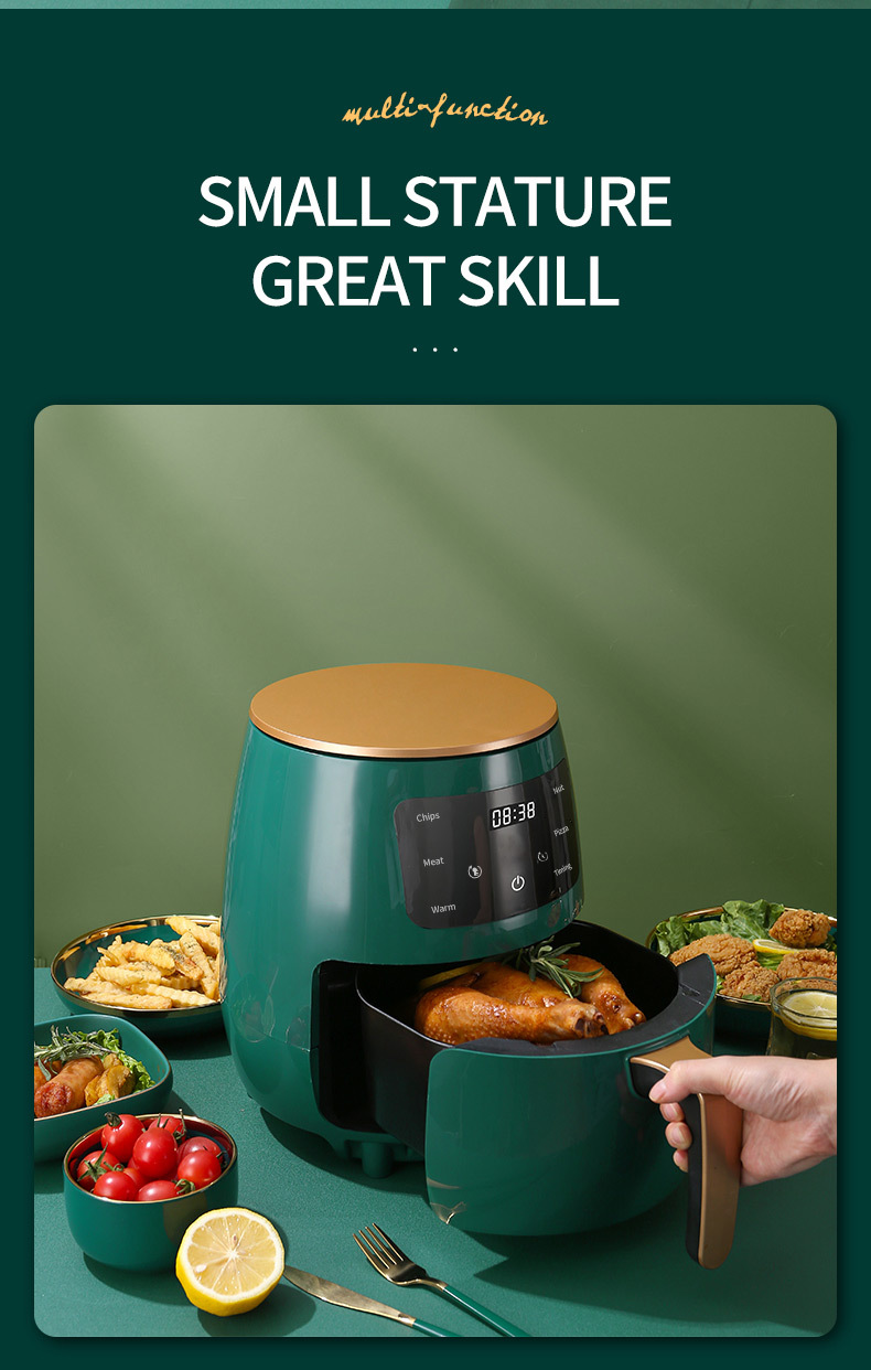 Large Capacity Air Fryer With Color Touch Screen Perfect For - Temu Italy