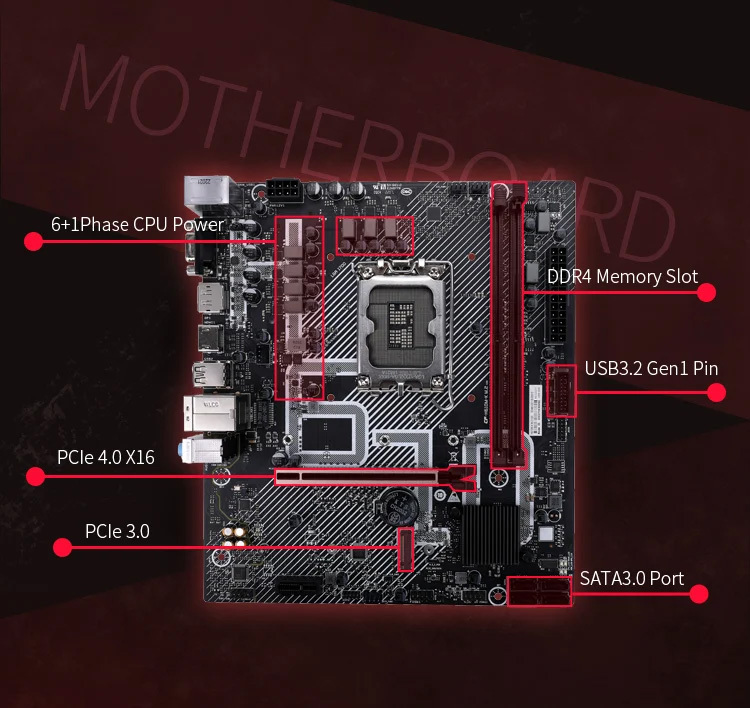 Colorful H610m k M.2 V20 Gaming Motherboard Supports Intel Temu