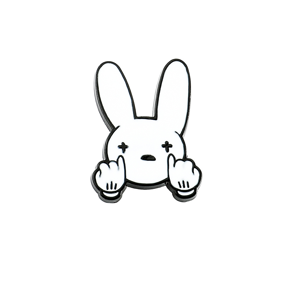 Bad Bunny Metal Oil Drip Brooch For Men