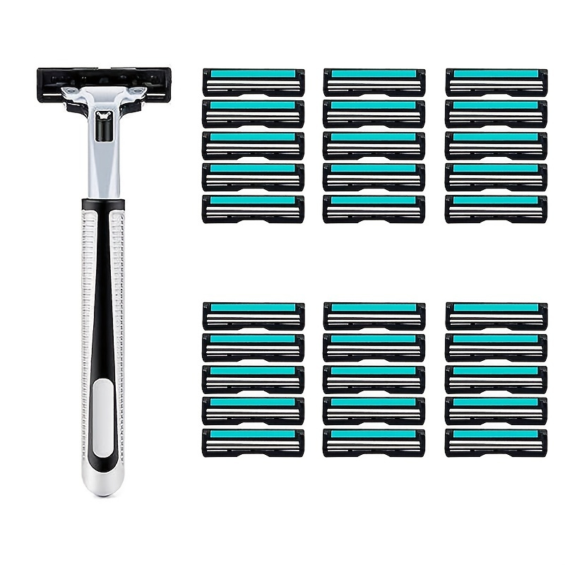 1/2/3/5 PCS Punch Free Shaving Razor Holder Men Razor Blade