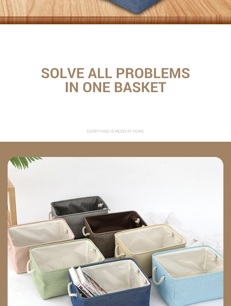 storage basket for organizing linen storage basket modern simple desktop storage basket for books or toys details 1