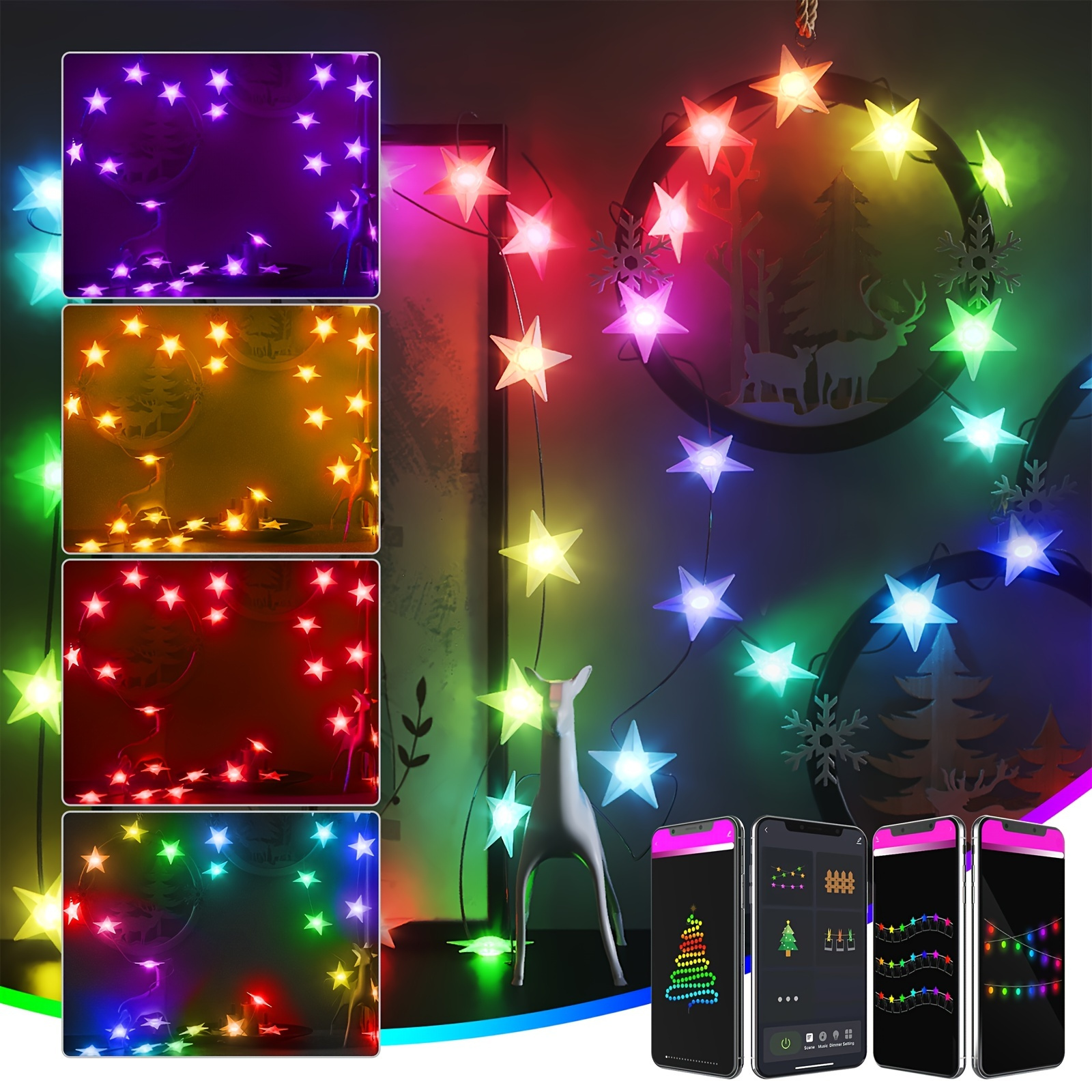 Dreamcolor Smart Fairy Lights Wifi 132leds Christmas String - Temu