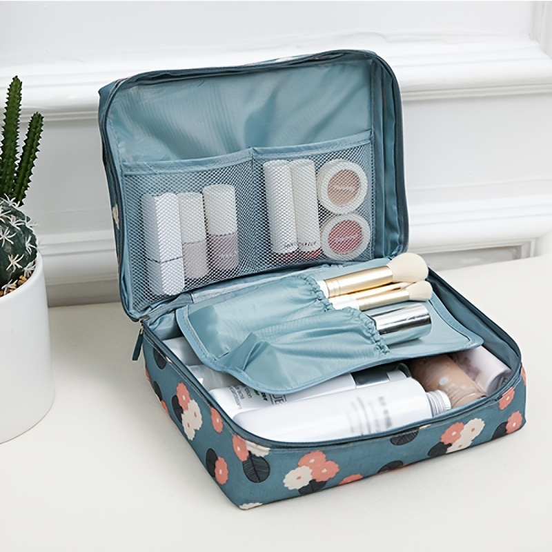 Travel Mens Toiletry Bag Women Cosmetic Necessaire Case Waterproof Ladies Makeup  Bag Beauty Wash Pouch Handbag-Green 