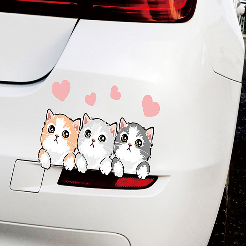 Cute Cartoon Cats Stickers Waterproof Car Decals For Cars - Temu