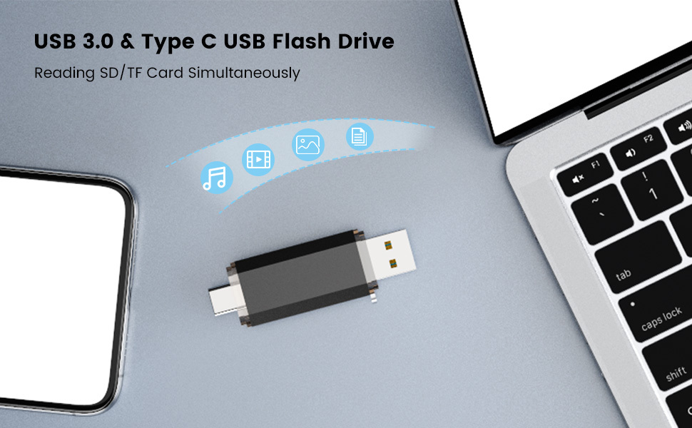 leizhan USB C Flash Drive 128GB, Type-C USB Memory Stick for Samsung Galaxy  S10+, S10e, S10,S9, Note 9, S8,Google Pixel XL Thumb Drive, with USB OTG