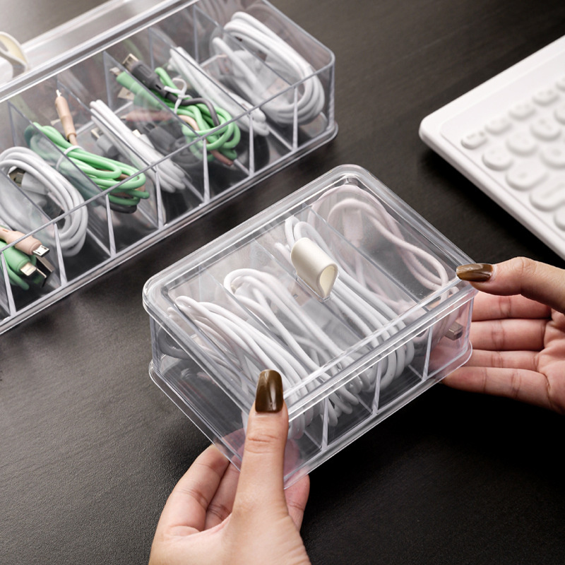 Clear Storage Box Cable Storage Organizer Lid - Temu