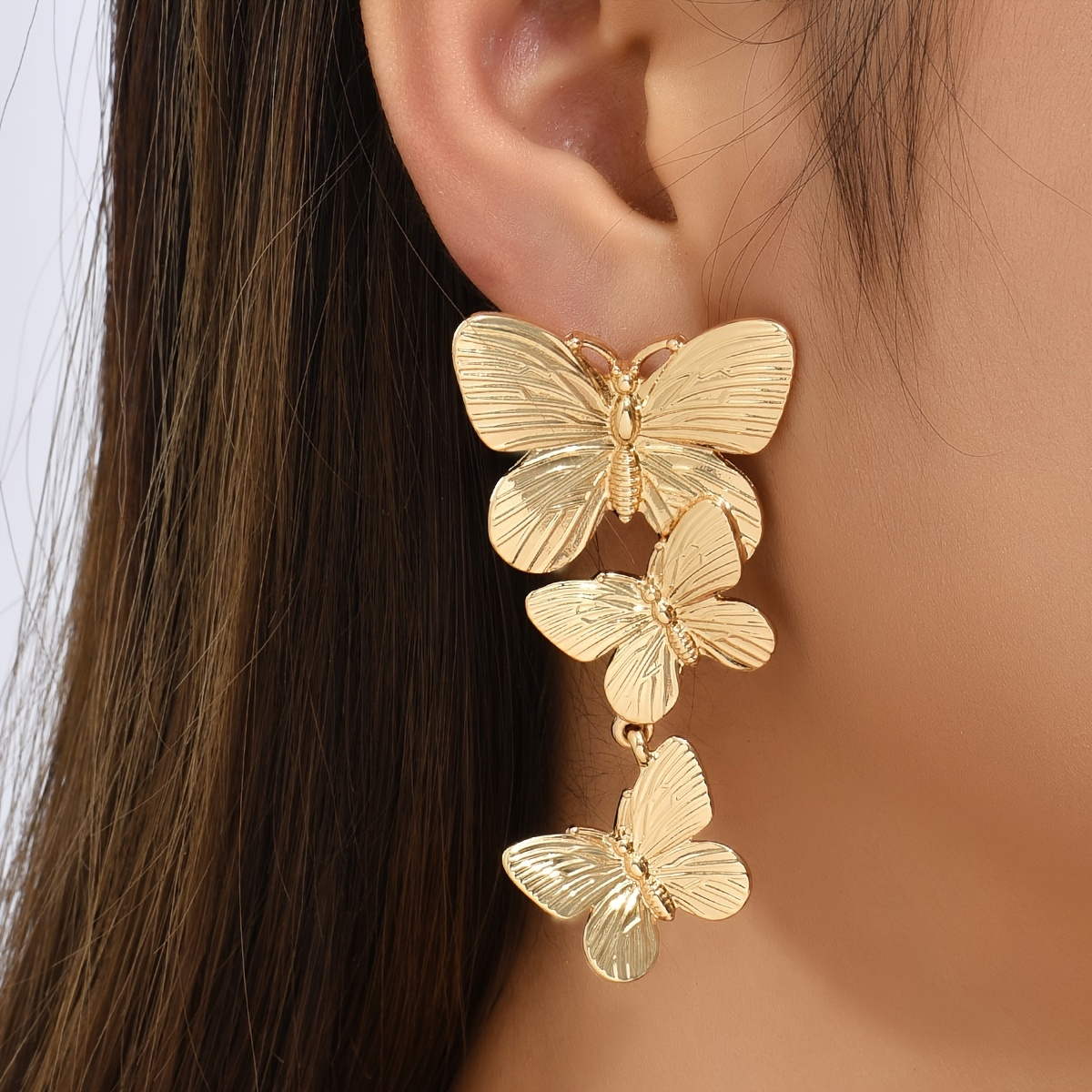 Colorful Hollow Butterfly Drop Dangle Earrings 3D Animal Butterfly Ear  Jewelry