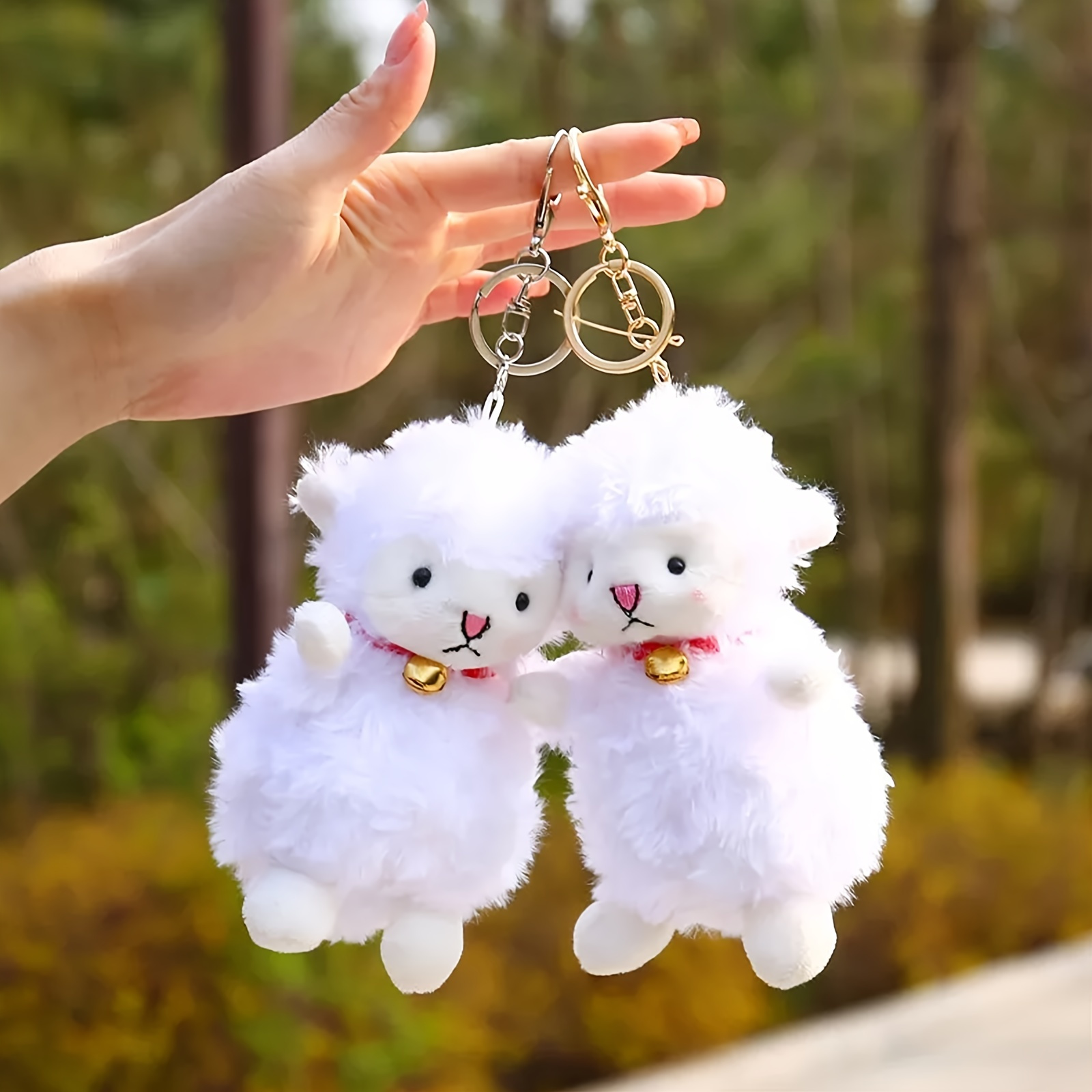 Shein 1pc Cute Toys Plush White Cloud Stuffed Animal Soft Keychain for Kids Bag, Cute Happy Cloud Keychain with Blushing Cheeks for Yoga Bag Decoration,12cm