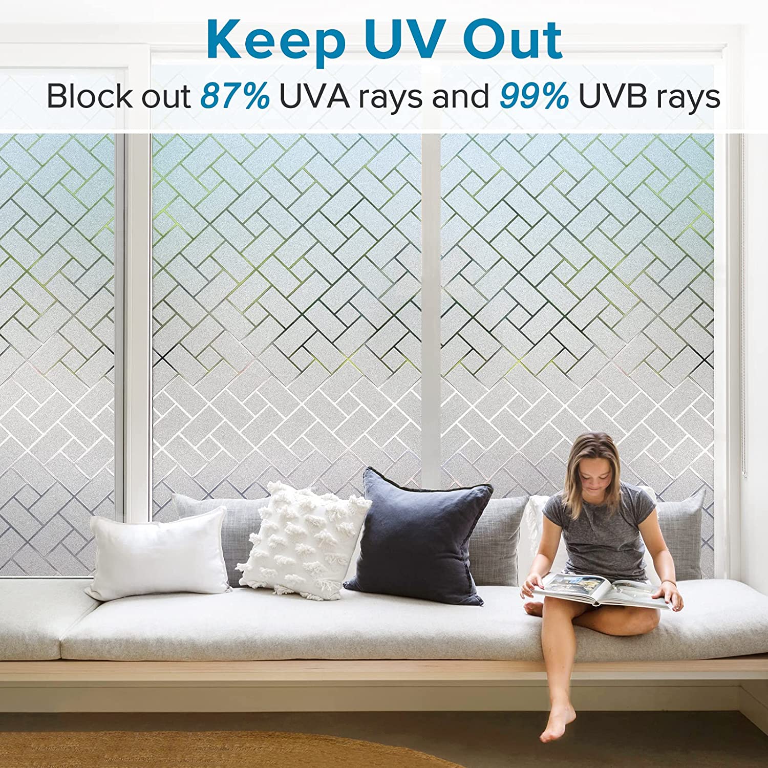 Window Privacy Film Frosted Glass Sun Blocking Heat Control Temu