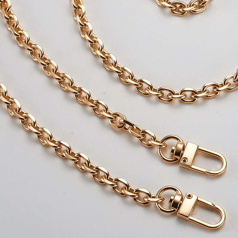 5 Different Sizes Purse Chain, Gold Handbag Flat Iron Chains with Metal  Buckles, Shiny and Attach Easily Use Comfortable for DIY Purse Handbag